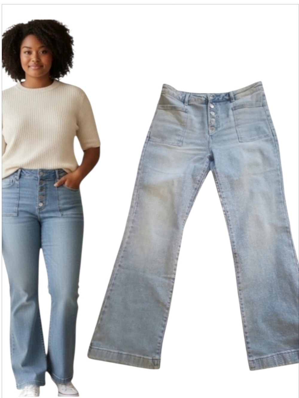 Micheal Kors Hugh Rise Boot Cut Jeans sz 10
